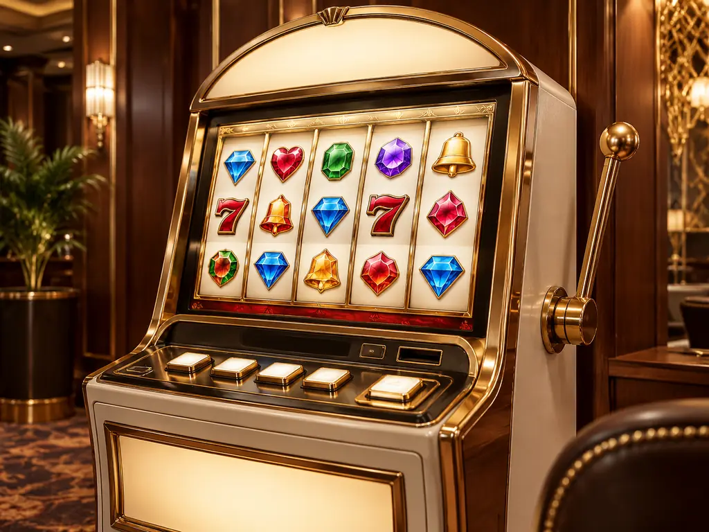 Mesin slot video dengan simbol permata dalam kasino